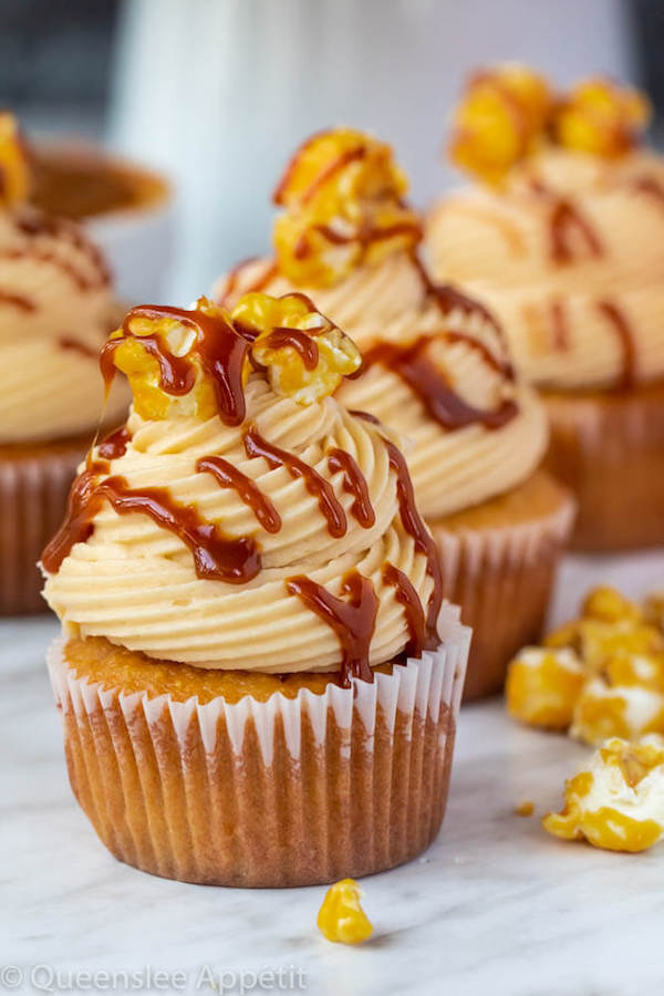 Caramel Popcorn Cupcakes