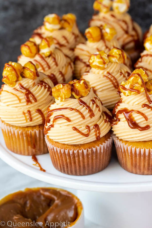 Caramel Popcorn Cupcakes