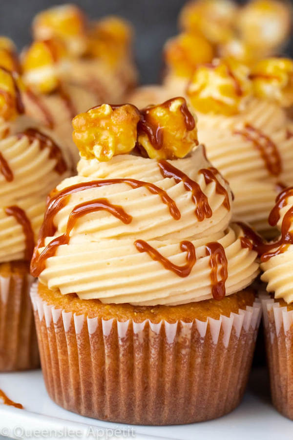 Caramel Popcorn Cupcakes