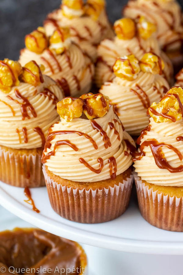 Caramel Popcorn Cupcakes