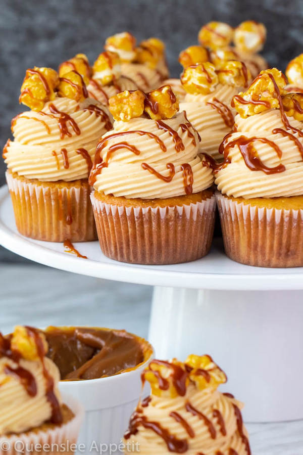 Caramel Popcorn Cupcakes