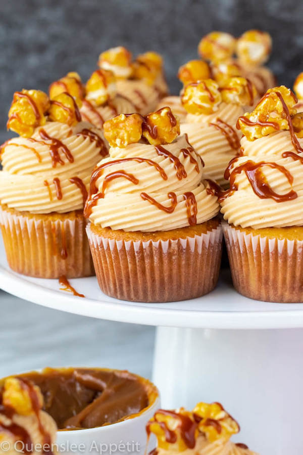 Caramel Popcorn Cupcakes