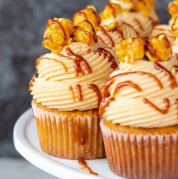 Caramel Popcorn Cupcakes