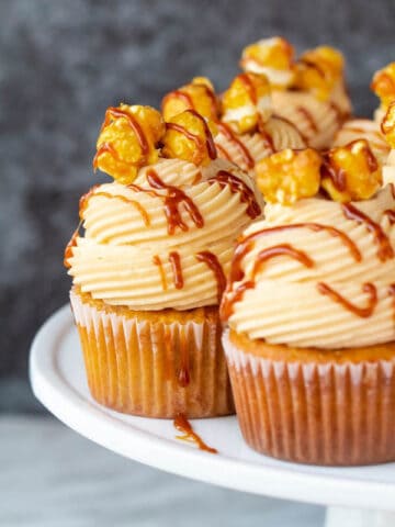 Caramel Popcorn Cupcakes