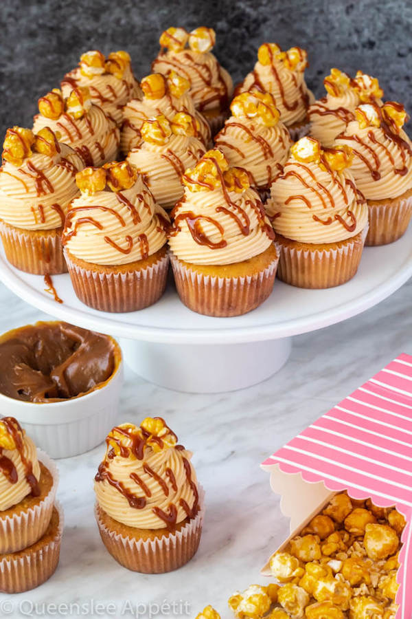 Caramel Popcorn Cupcakes