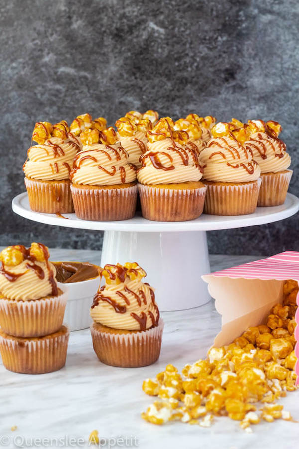 Caramel Popcorn Cupcakes