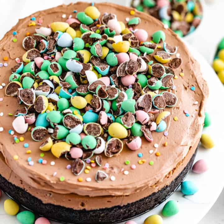 Malted Easter Egg Milk Chocolate Cheesecake