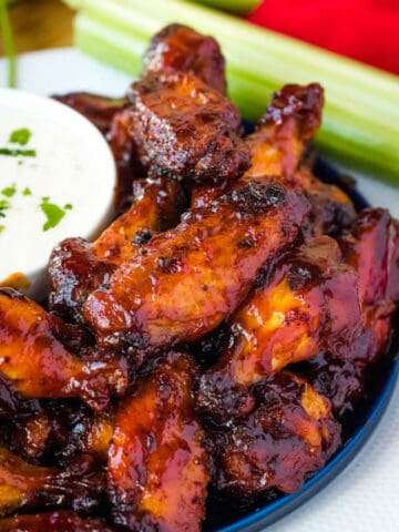 Honey BBQ Chicken Wings with Ranch Dipping Sauce