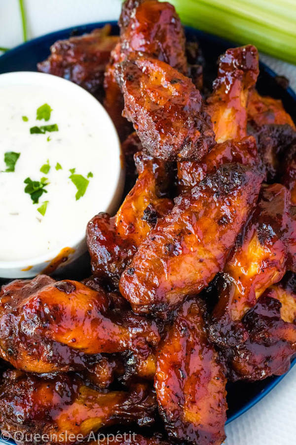 Honey BBQ Chicken Wings with Ranch Dipping Sauce