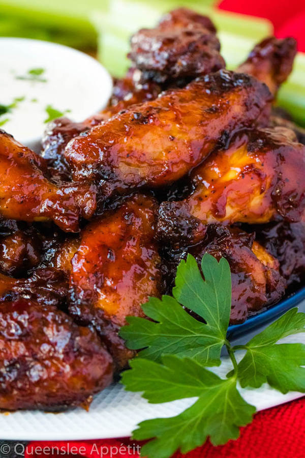 Honey BBQ Chicken Wings with Ranch Dipping Sauce