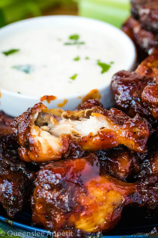 Honey BBQ Chicken Wings with Ranch Dipping Sauce