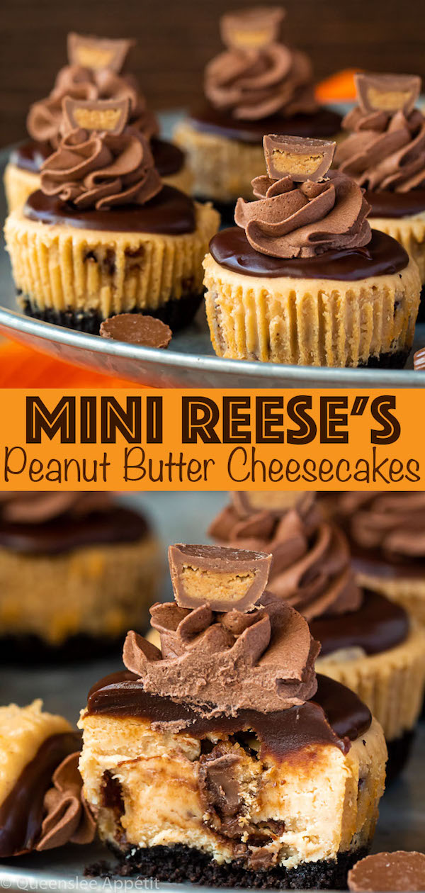 Mini Reese's Peanut Butter Cheesecakes Pinterest Image