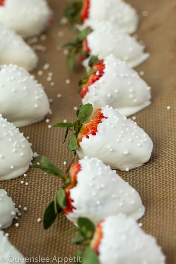 White Chocolate Covered Strawberries