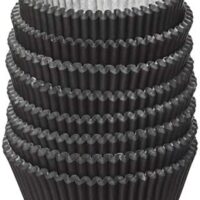 Eoonfirst Standard Size Baking Cups 200 Pcs (Black)