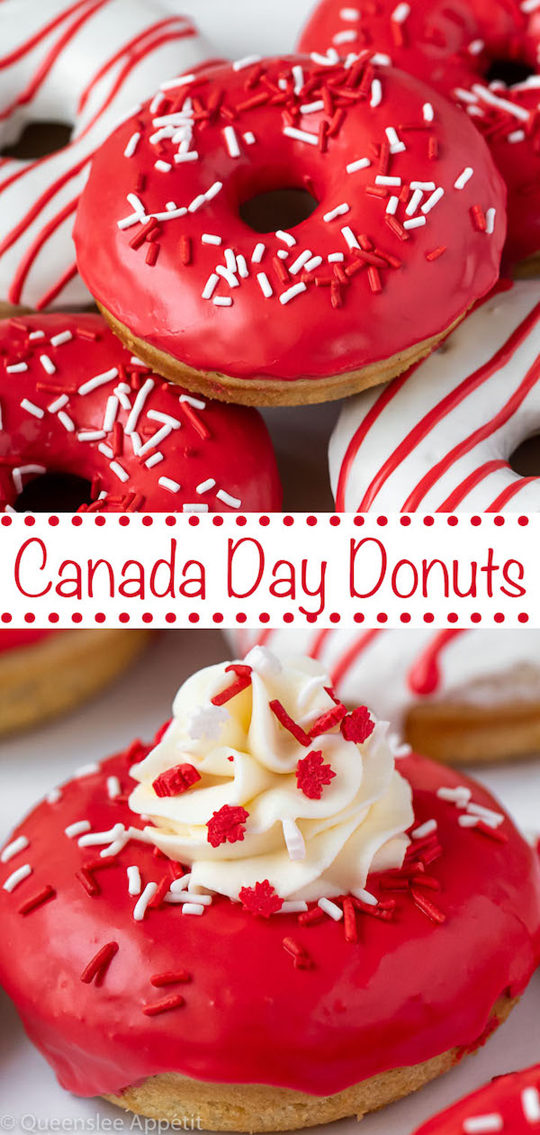 Canada Day Donuts Pinterest Image