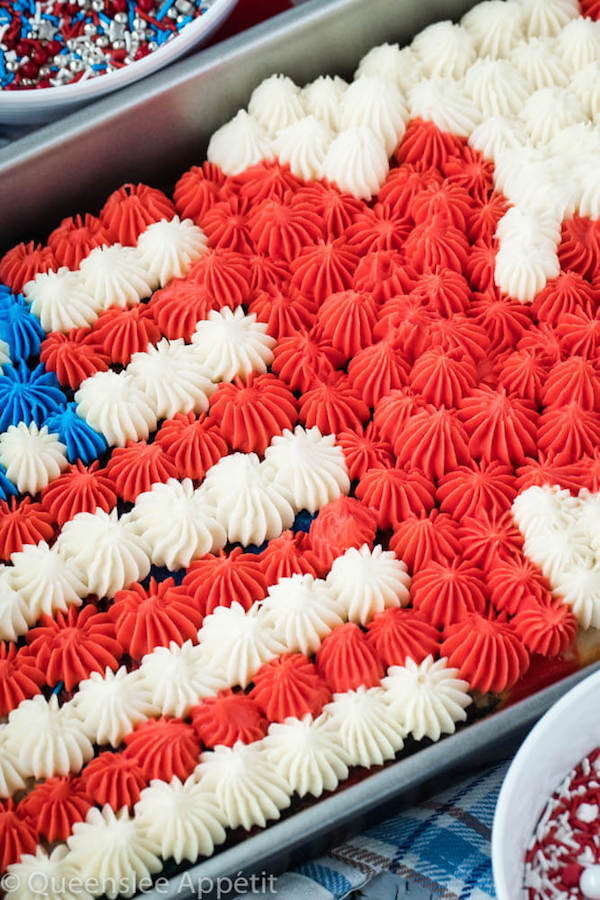 flag sheet cake 