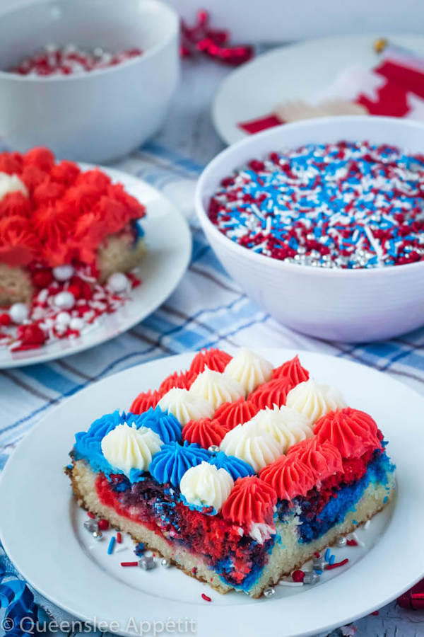 flag sheet cake