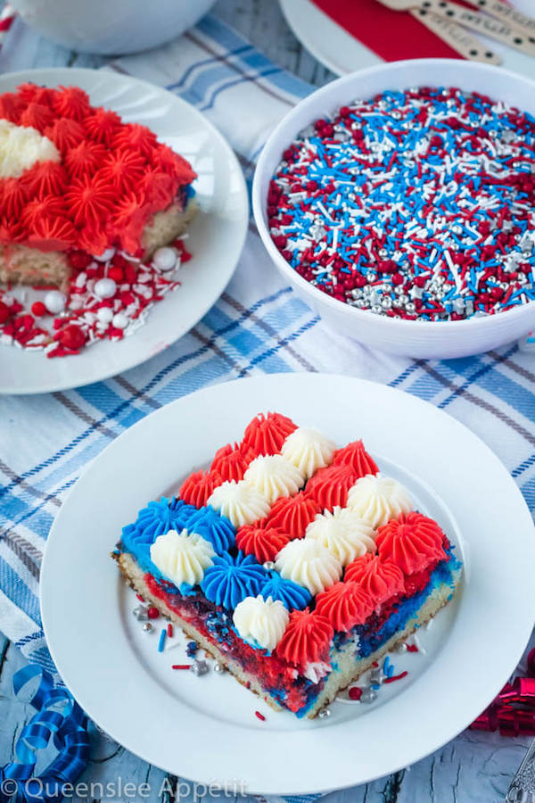 flag sheet cake