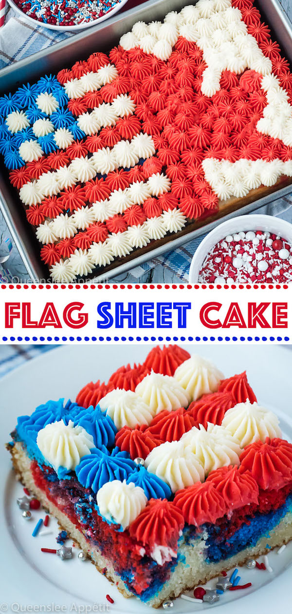flag sheet cake pin image