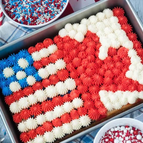 Flag Sheet Cake