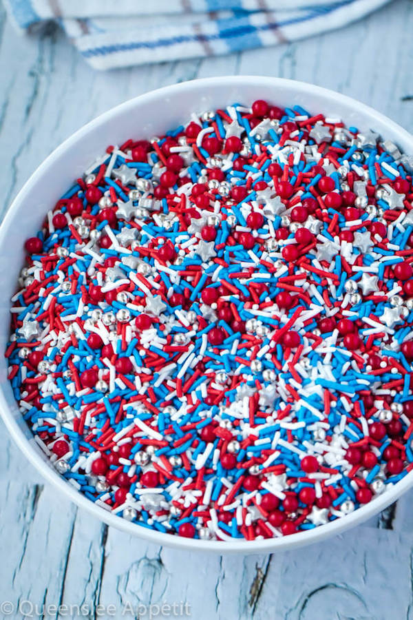 Fourth of July sprinkle mix
