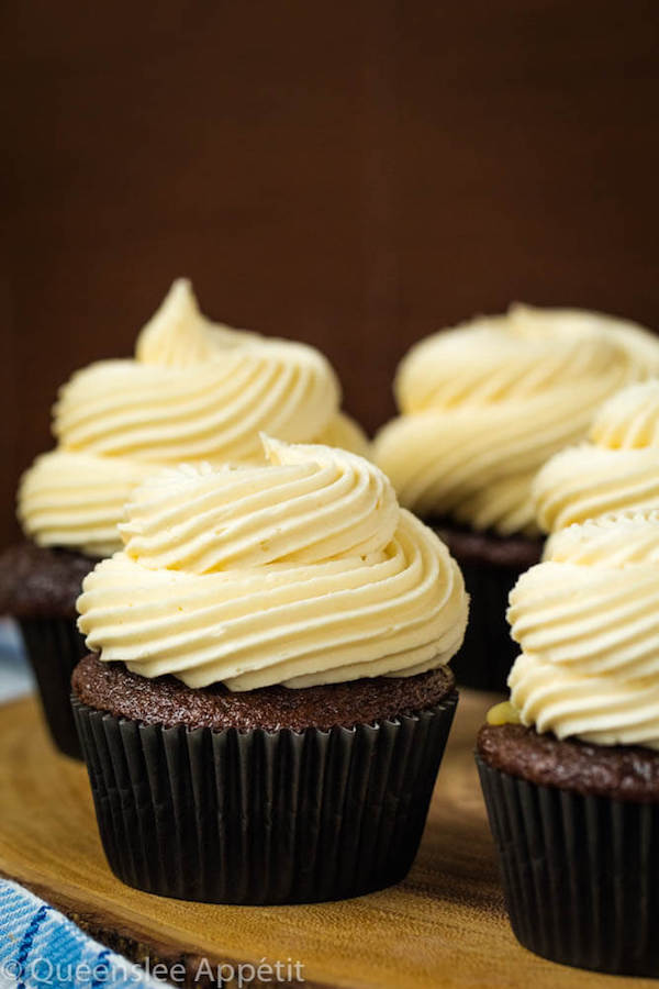 Guinness Chocolate Cupcakes with Baileys Buttercream Frosting ~ Recipe