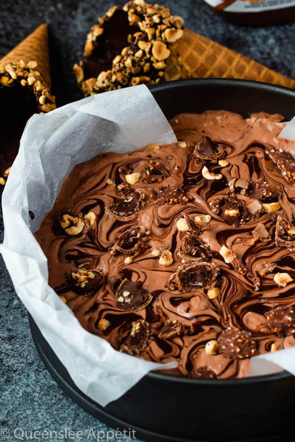 No-Churn Ferrero Rocher Nutella Ice Cream