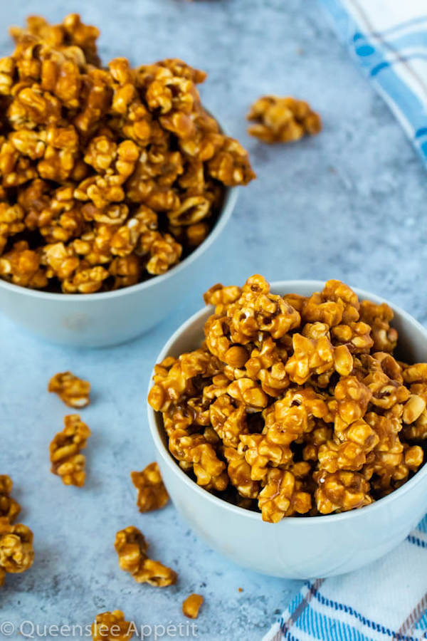 homemade caramel popcorn