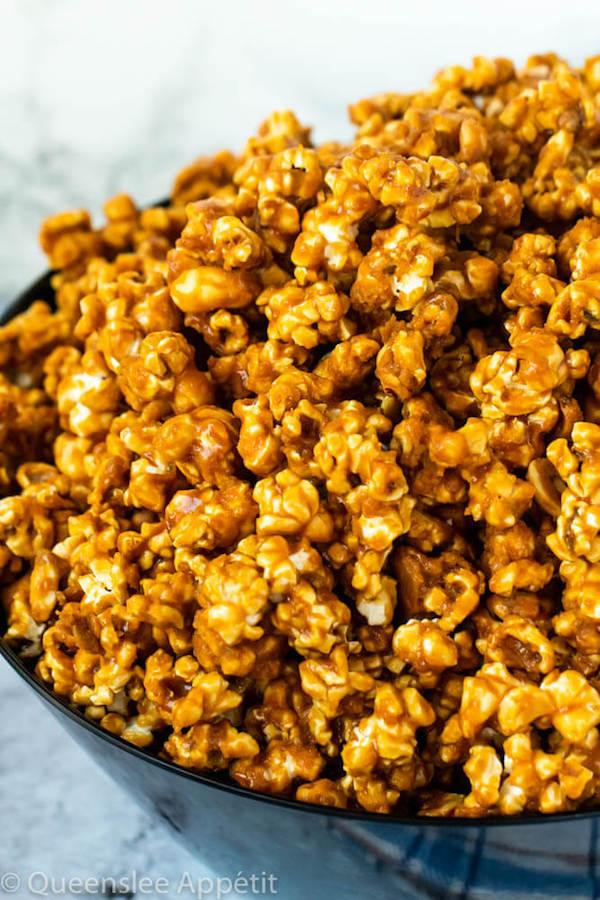 homemade caramel popcorn