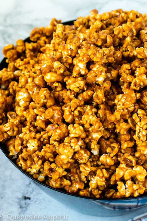 homemade caramel popcorn