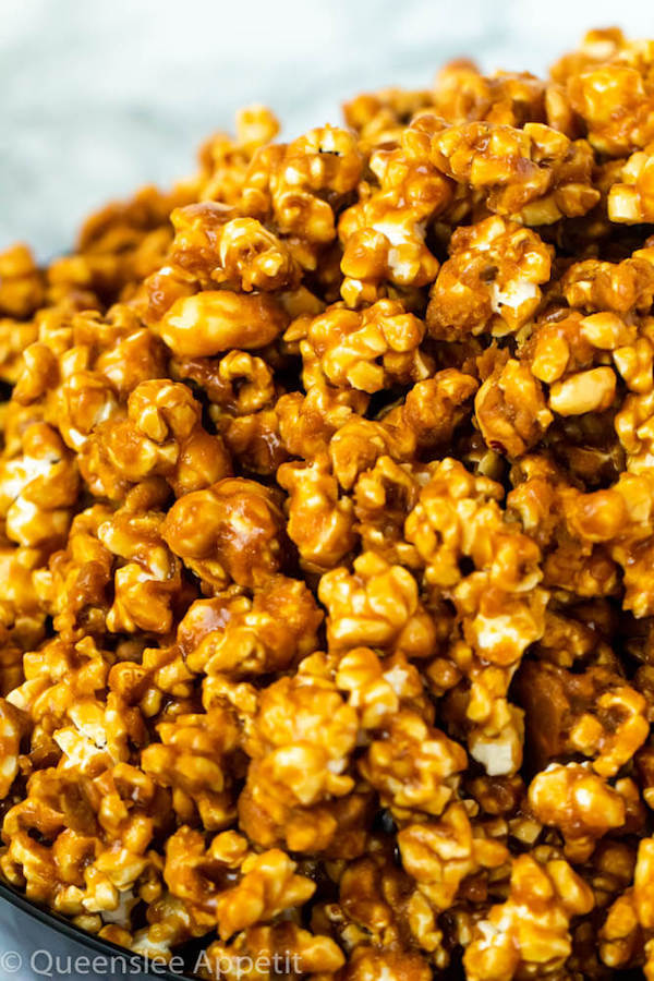 homemade caramel popcorn