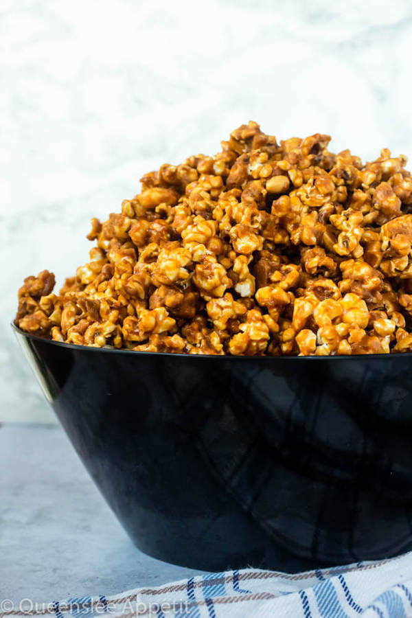 homemade caramel popcorn