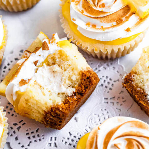 Lemon Meringue S’mores Cupcakes