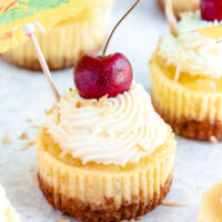 Mini Piña Colada Cheesecakes