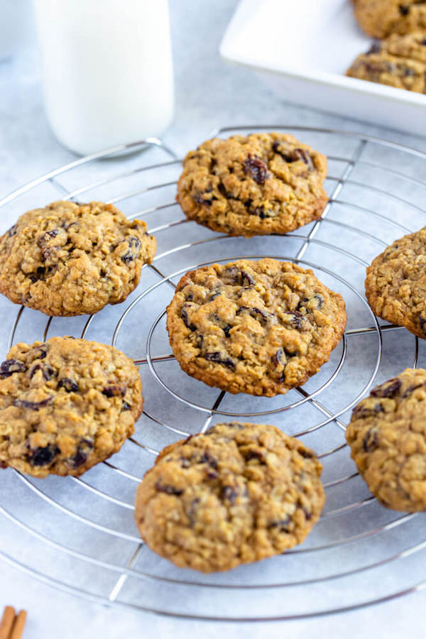 soft and chewy oatmeal raisin cookies