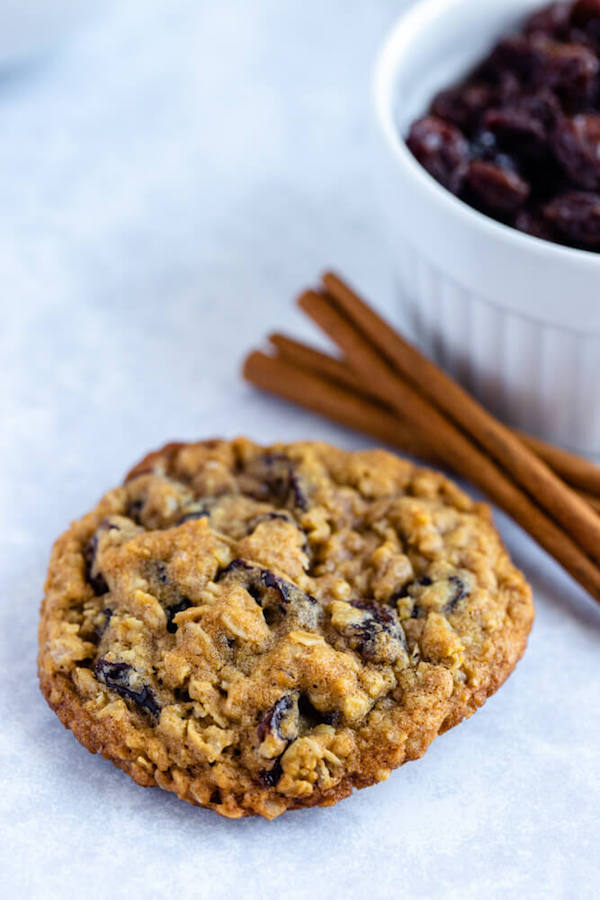 soft and chewy oatmeal raisin cookies