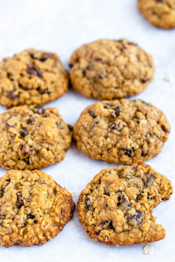 soft and chewy oatmeal raisin cookies