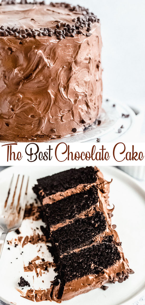 chocolate cake recipe pin image