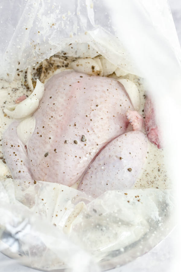 brining a turkey in seasoned buttermilk