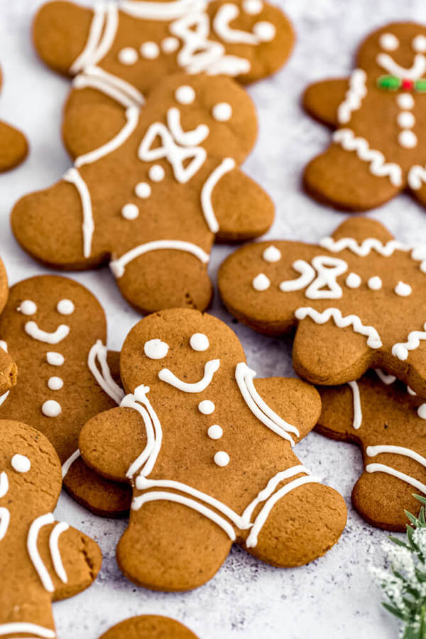 close up of decorated cookies 