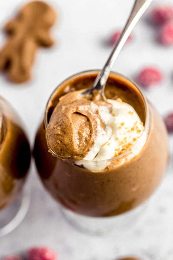 spoonful of gingerbread pudding