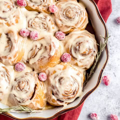 Overnight Gingerbread Cinnamon Rolls