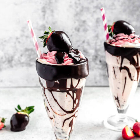 Chocolate Covered Strawberry Milkshake