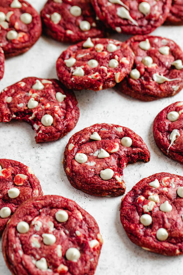 cookies gathered together with bite taken out of two