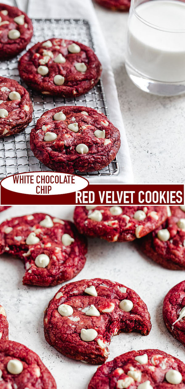 long pin image for red velvet cookies 