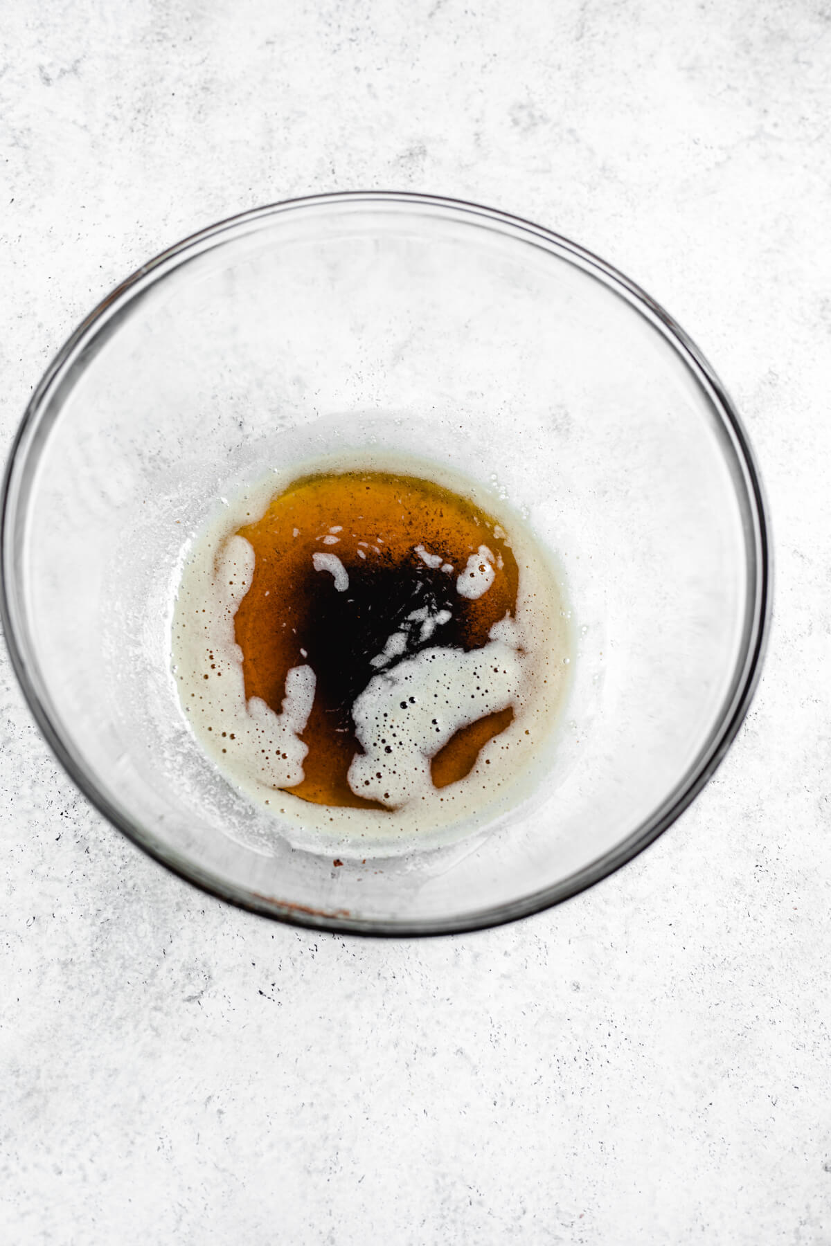 brown butter in a large glass bowl