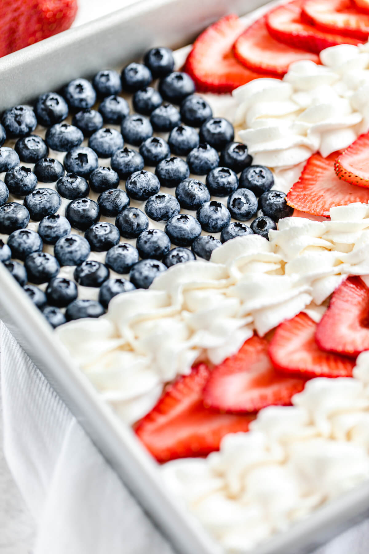 close up of blueberries on cheesecake