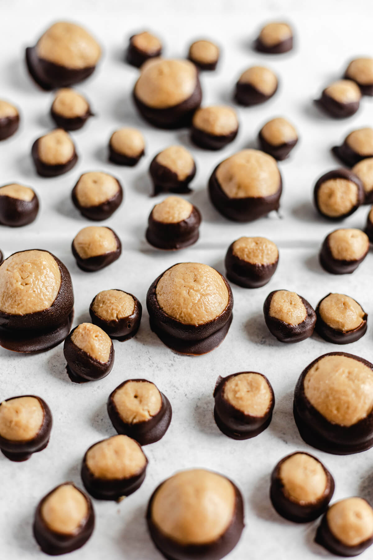 big and small buckeye truffles