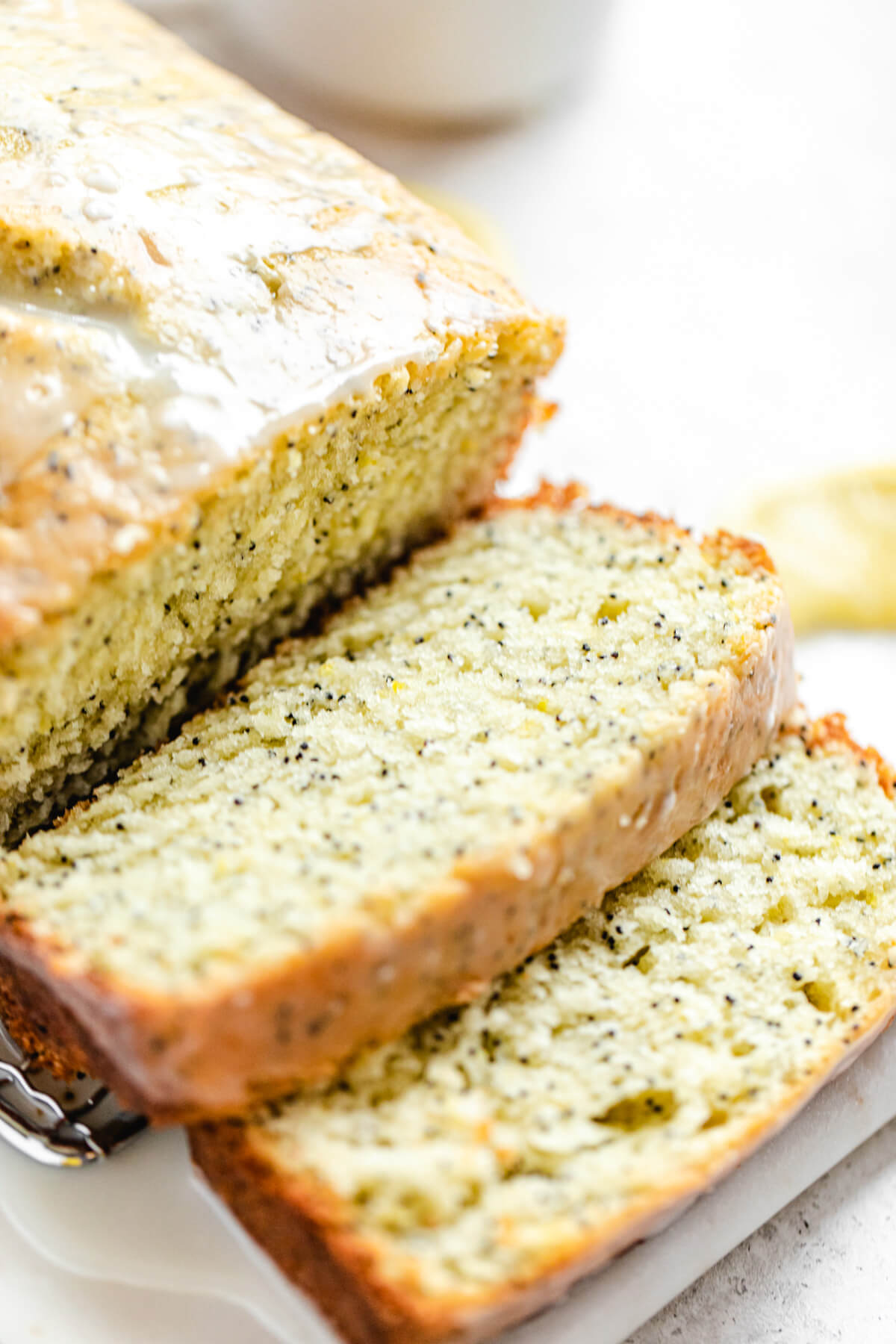 close up of sliced loaf