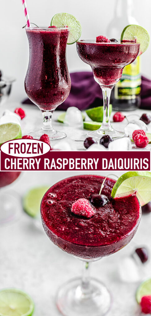 Frozen Cherry Raspberry Daiquiris | Queenslee Appétit